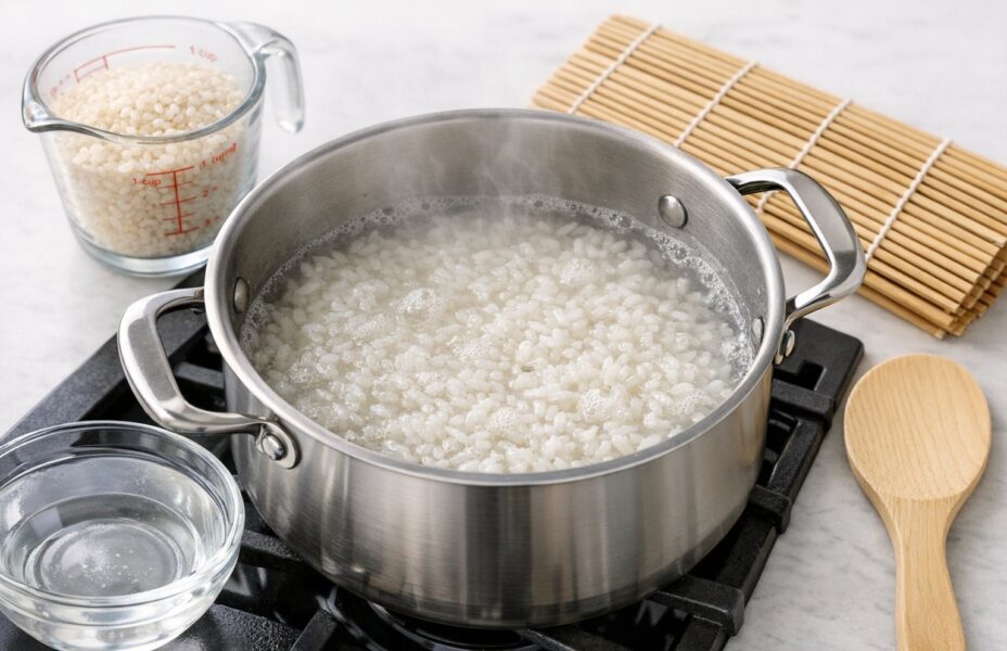 how to boil rice for sushi